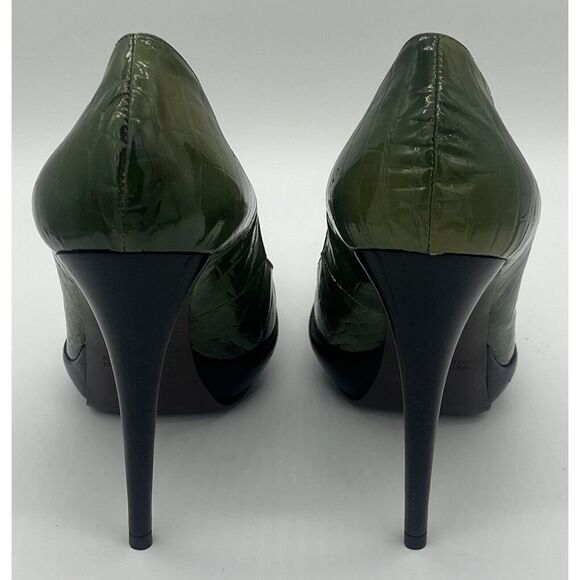 Icone Made in‎ Italy Green Animal Skin Print  Platform Heels Size 40 - Picture 4 of 4
